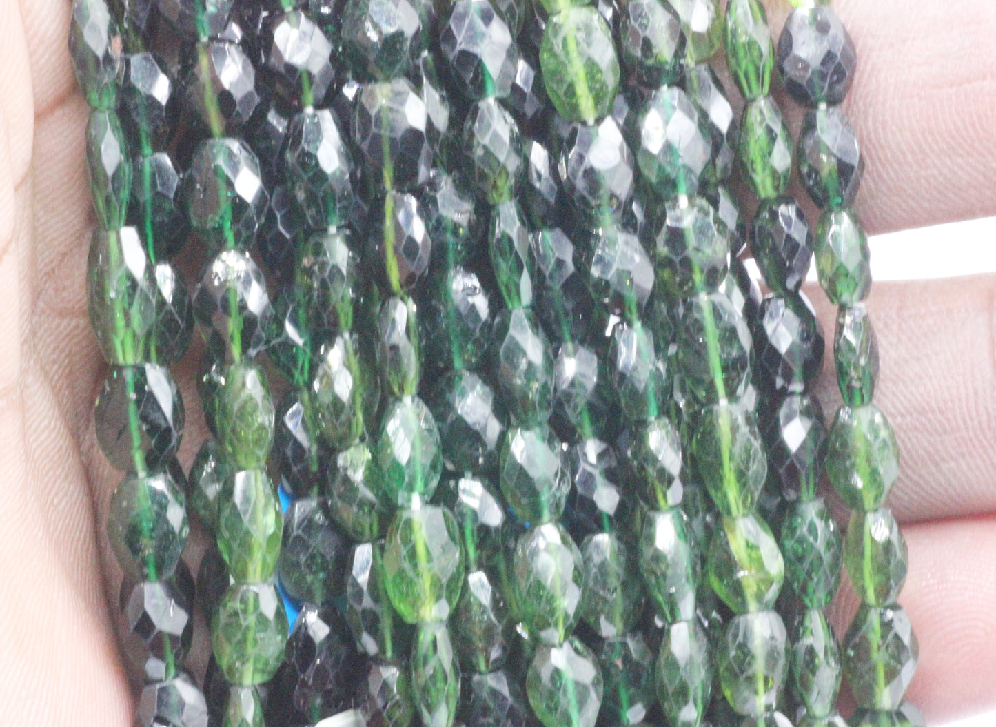 Chrome tourmaline Faceted Oval Beads