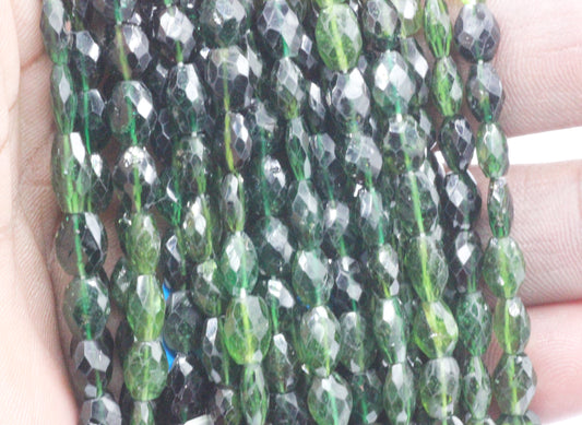 Tourmaline Chrome Faceted Oval Beads
