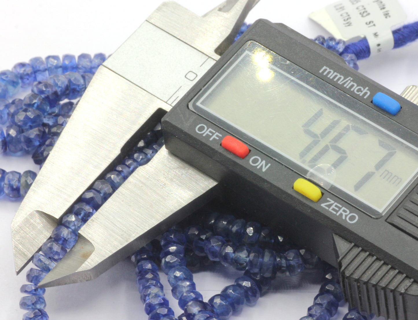 Blue Kyanite Faceted Roundel Beads