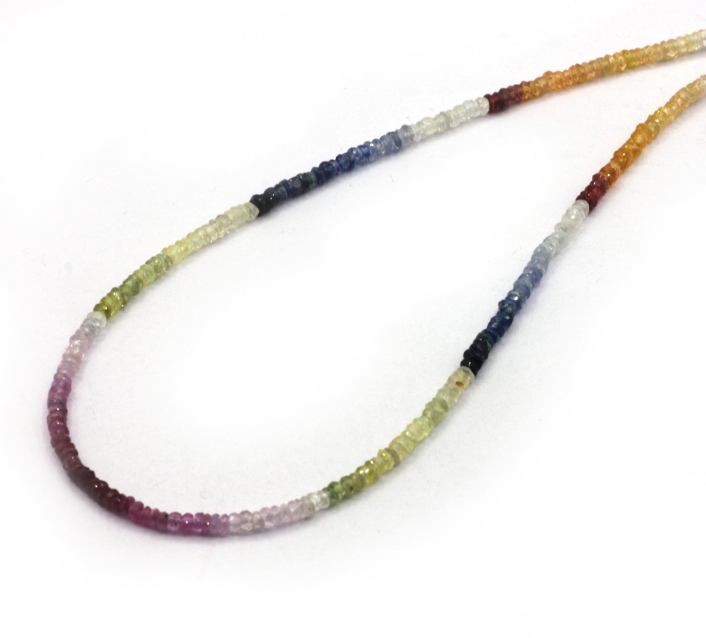 Multi sapphire Faceted Roundel Beads