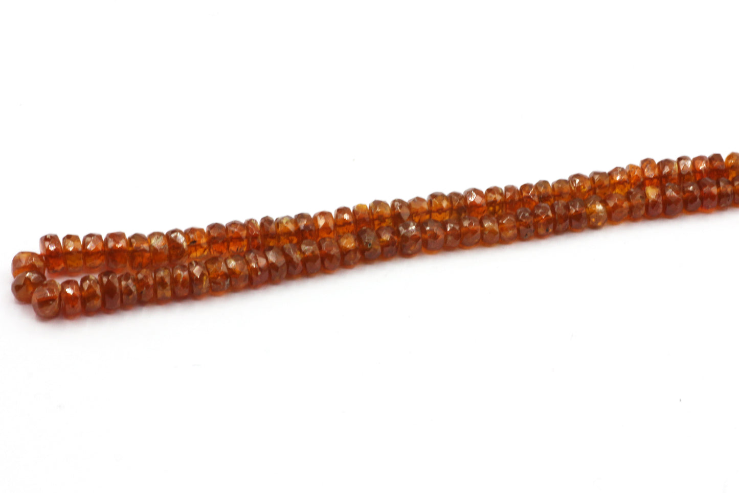 Orange Kyanite Faceted Roundel Beads