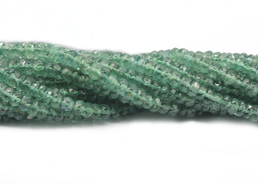 Kyanite, Green Kyanite Faceted Roundel Beads
