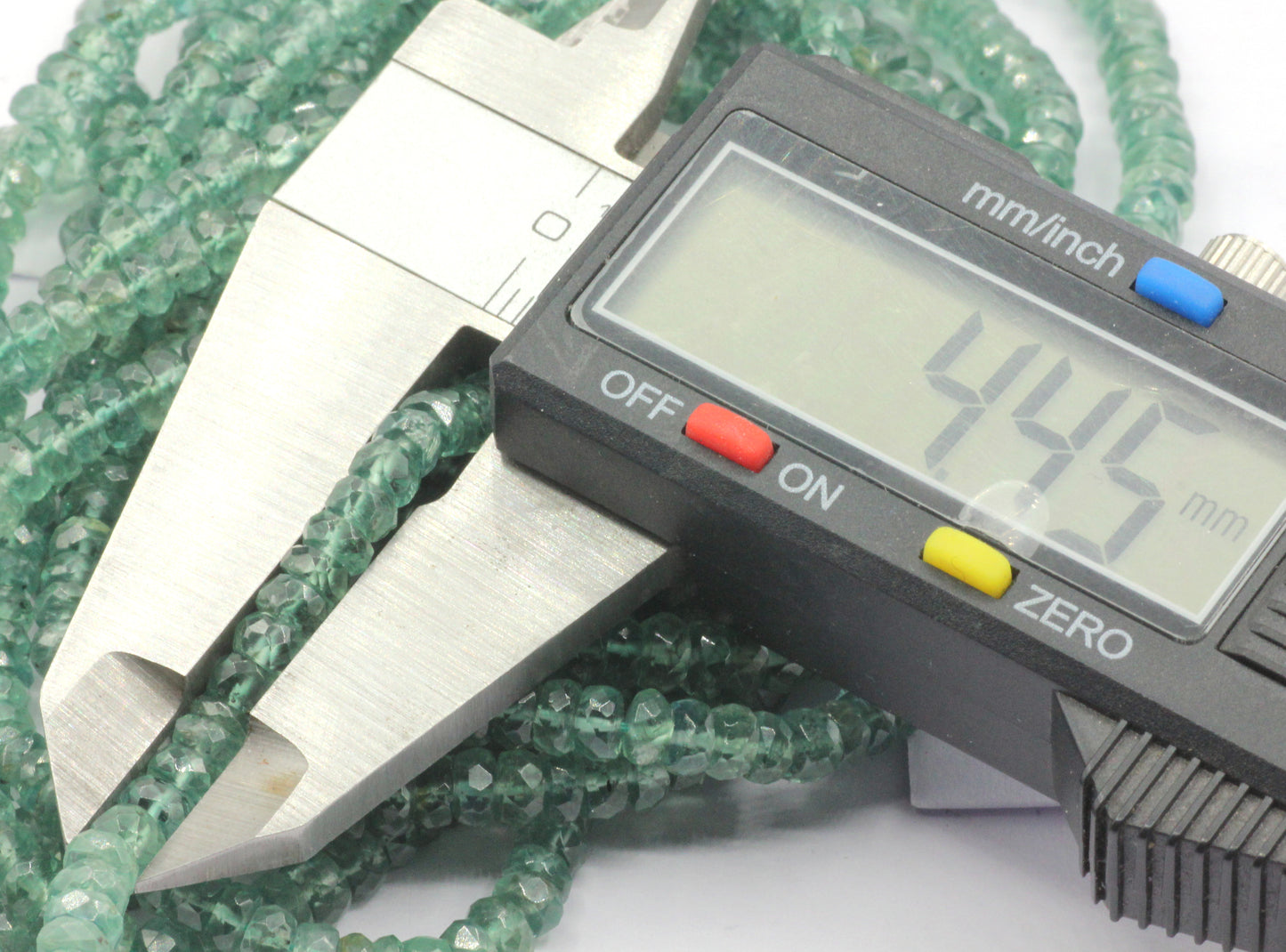 Green Kyanite Faceted Roundel Beads