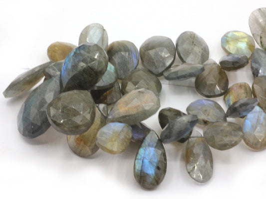 Labradorite Faceted Drop Beads