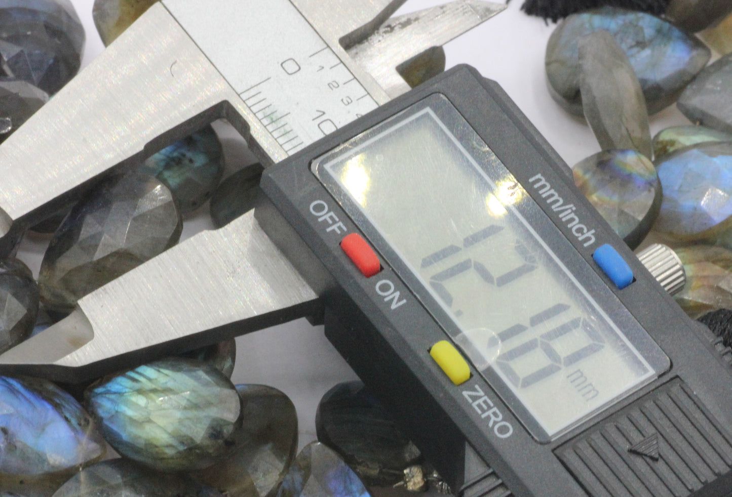 Labradorite Faceted Drop Beads