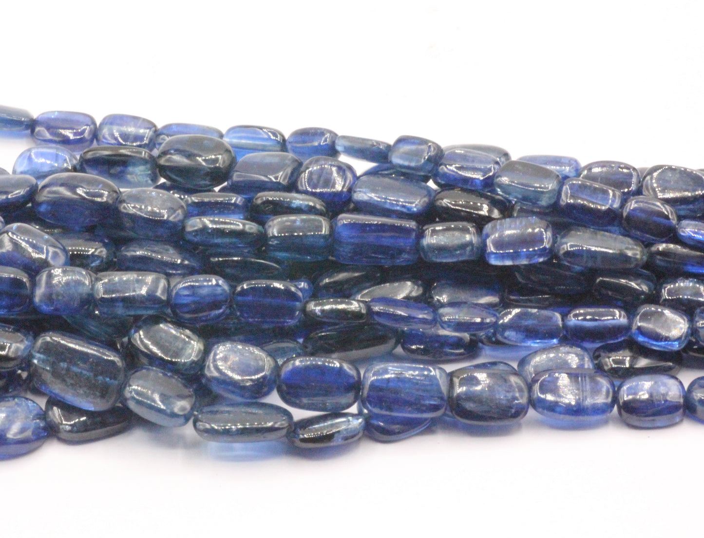 Natural Blue Kyanite Smooth Beads Nuggets