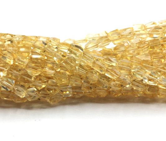 Citrine Faceted Nuggets Beads, Natural Citrine