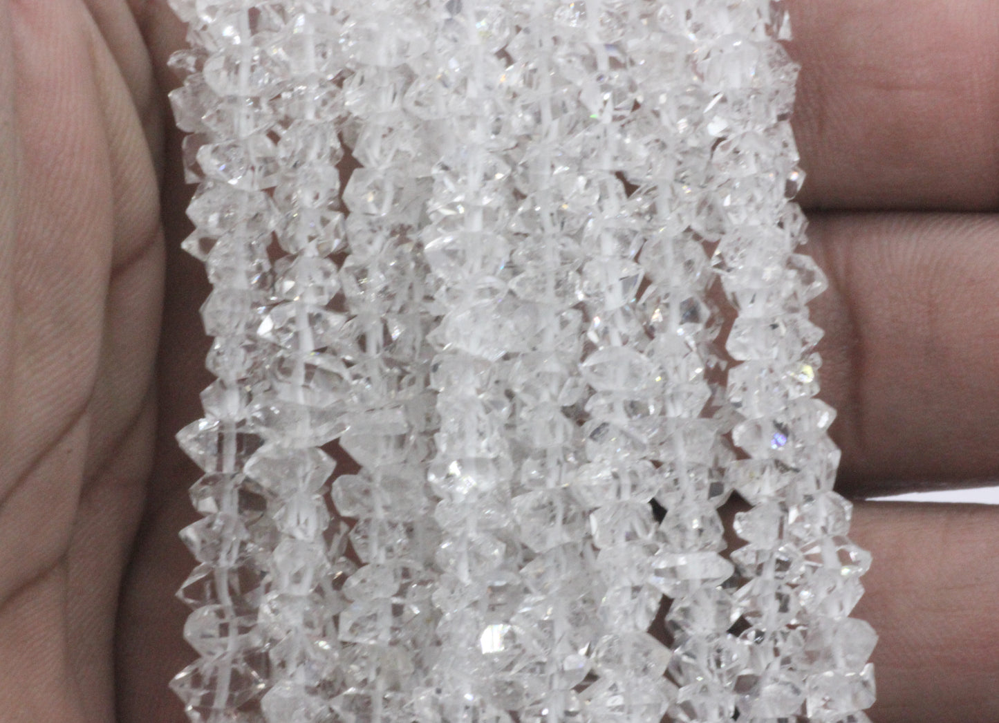 Diamond Quartz Chip Beads, Herkimer diamond beads