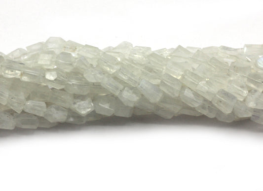 Moonstone, Rainbow Moonstone Faceted Nuggets Beads, Natural Rainbow Moonstone
