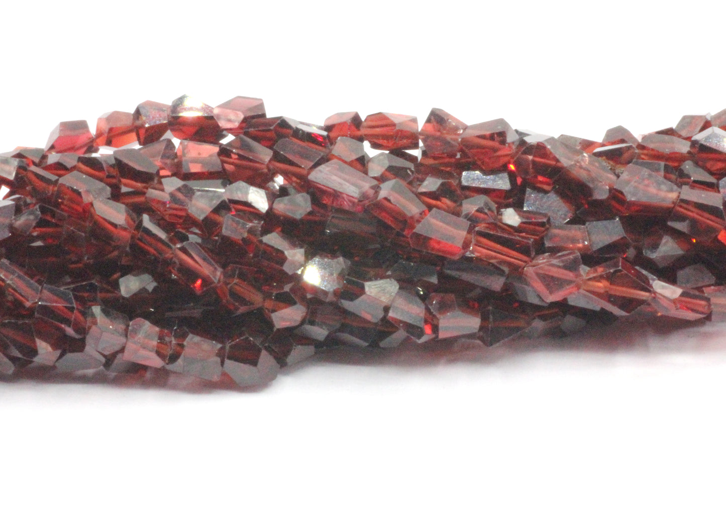 Garnet Faceted Nuggets Beads, Natural Garnet