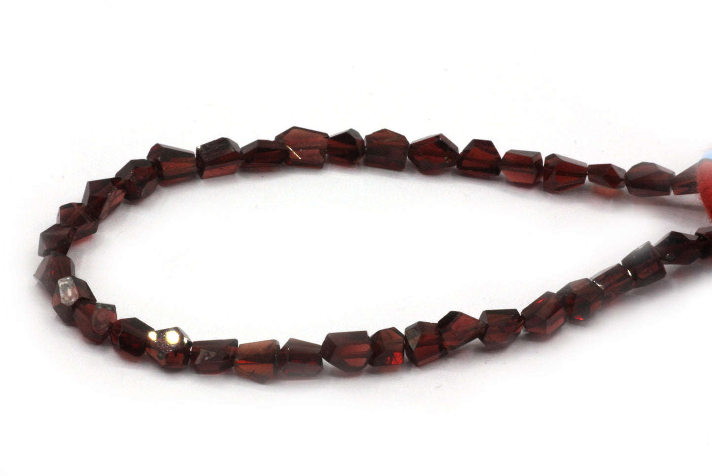 Garnet Faceted Nuggets Beads, Natural Garnet