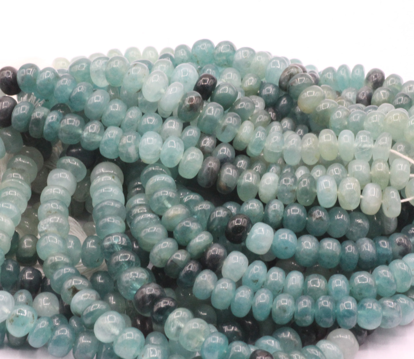 Grandidierite Smooth Roundel Beads