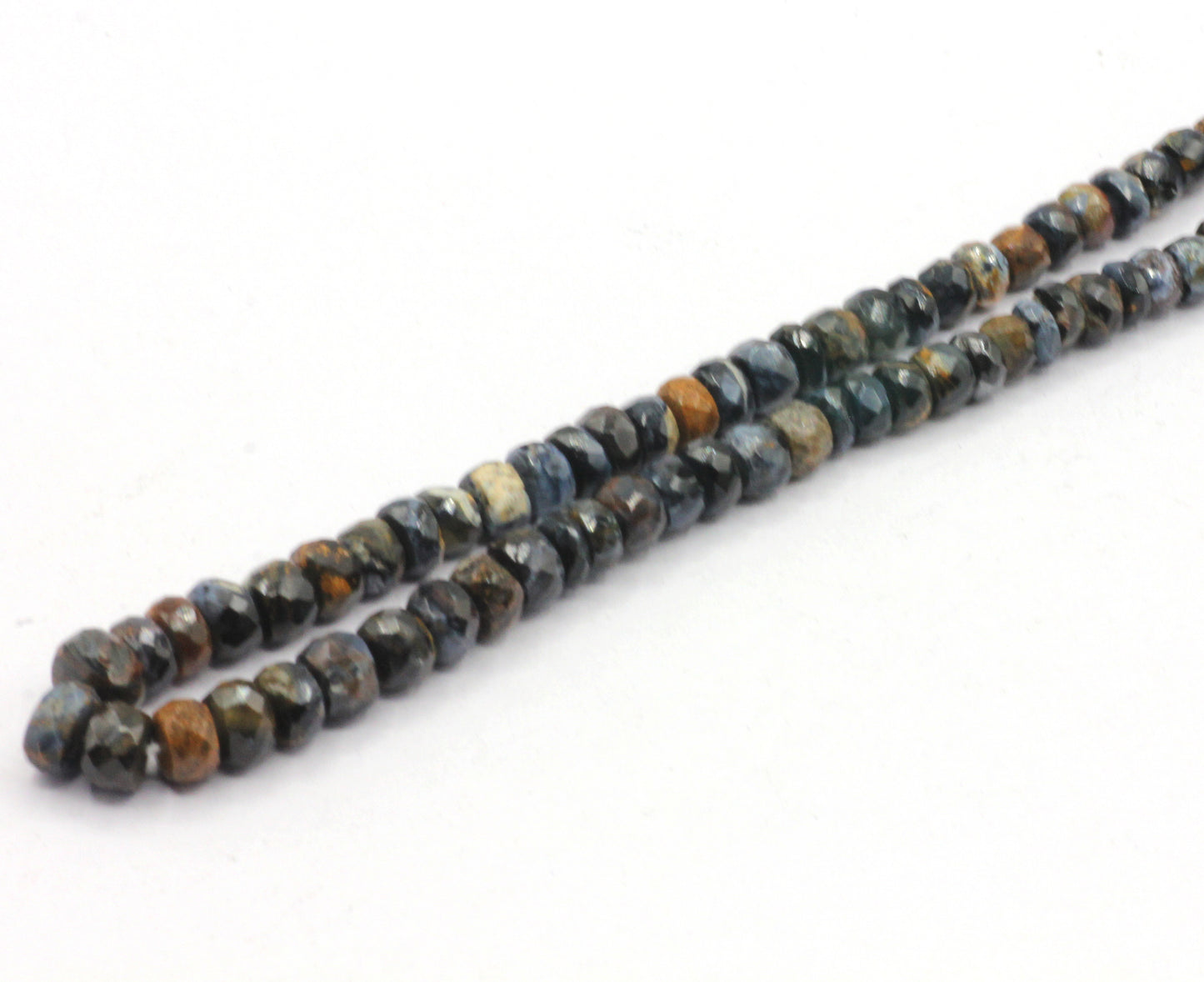 Pietersite Faceted Roundel Beads