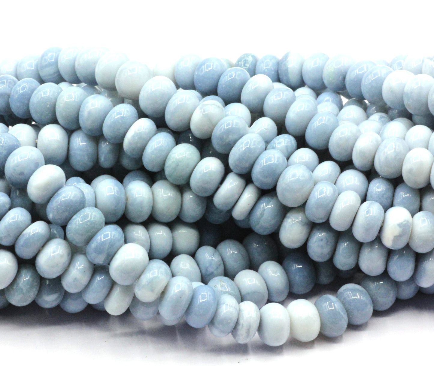 Blue Opal Smooth Roundel