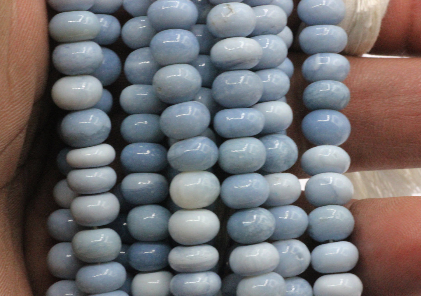 Blue Opal Smooth Roundel