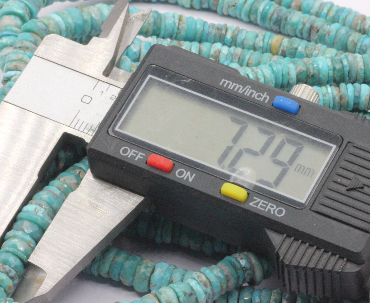 Natural Turquoise Faceted Heshi Beads, Sleeping Beauty Turquoise