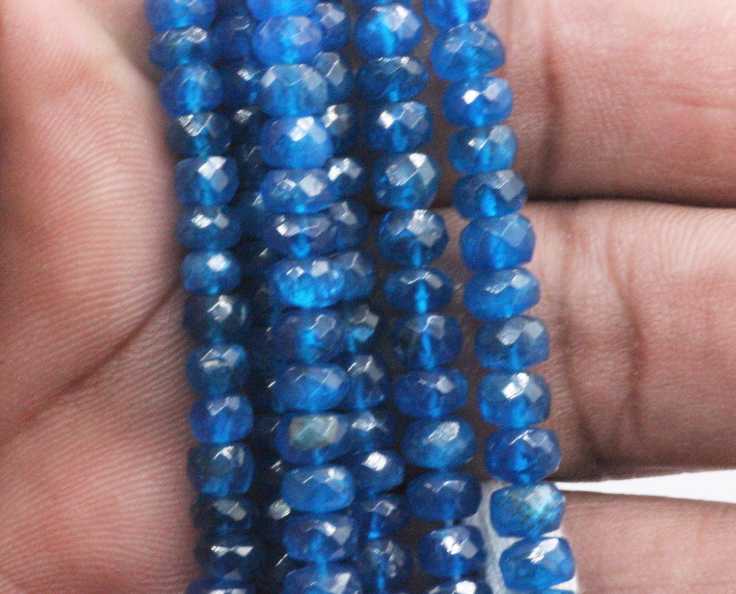 Neon Apatite Faceted Beads, Natural Stone, Natural Color