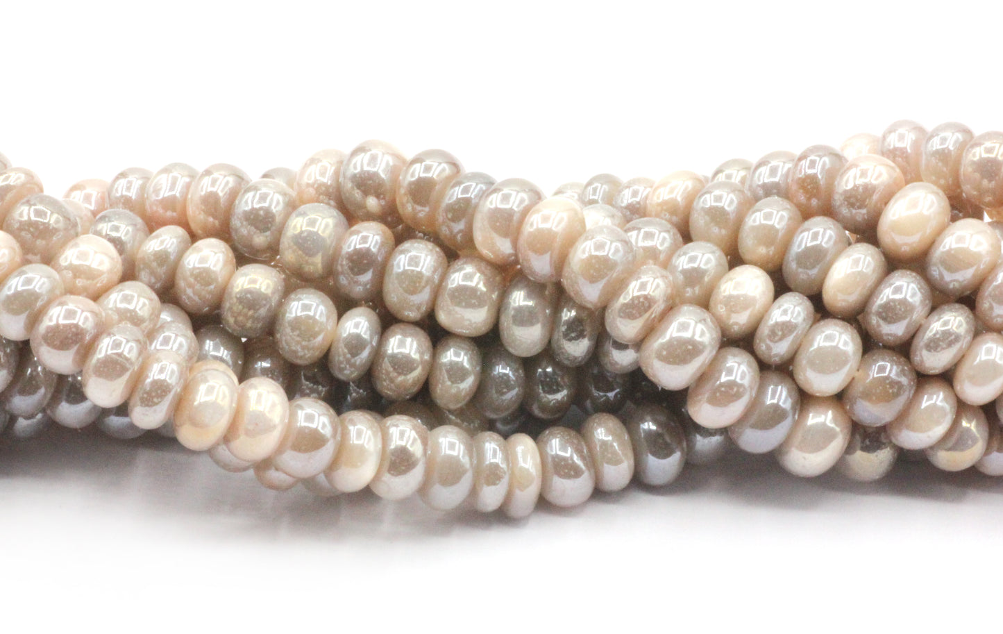 Mystic Moonstone Gemstone Beads Roundel