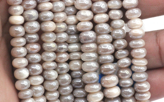 Moonstone,Mystic Moonstone Gemstone Beads Roundel