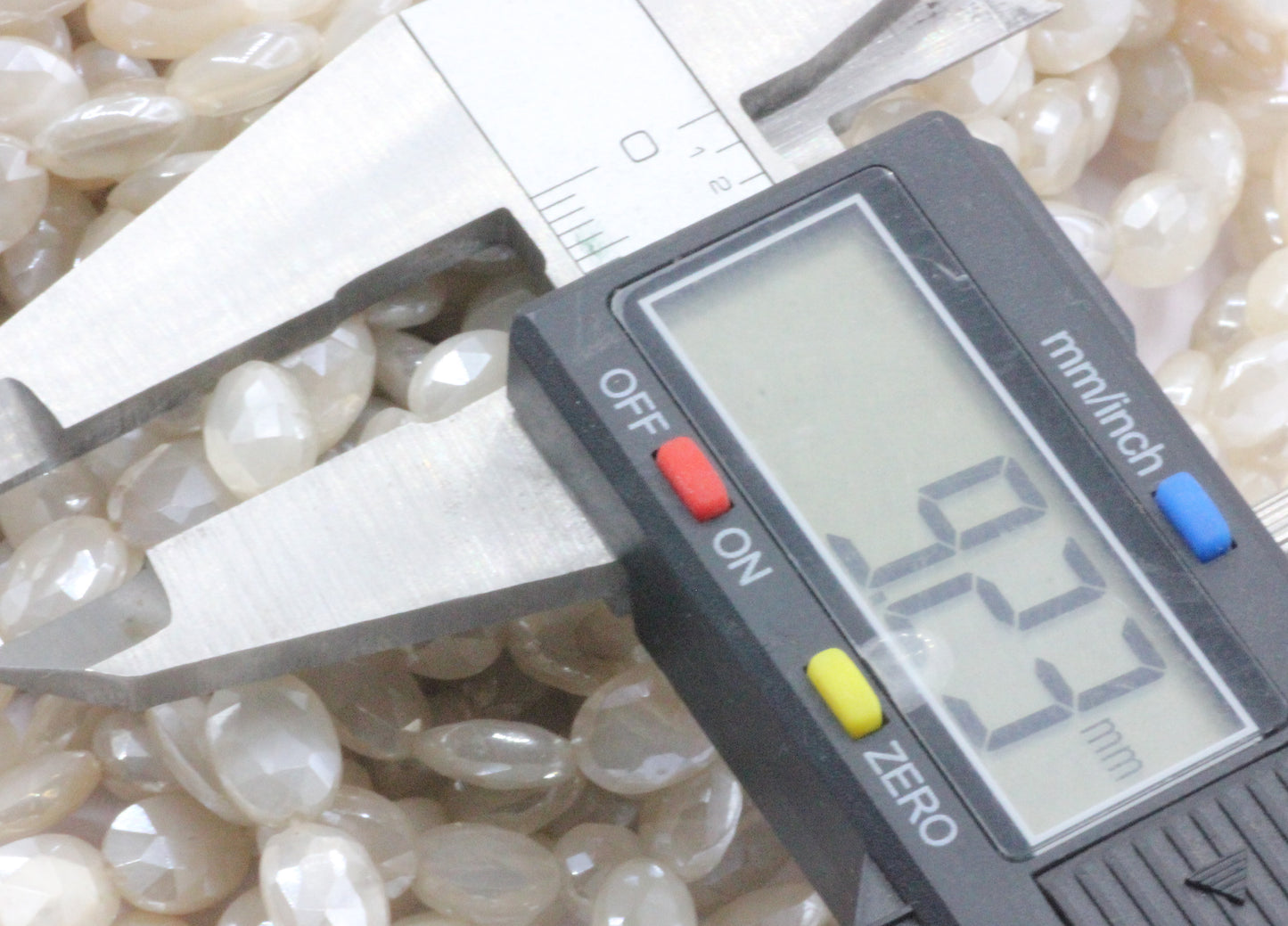Mystic Moonstone Gemstone Beads Faceted Oval