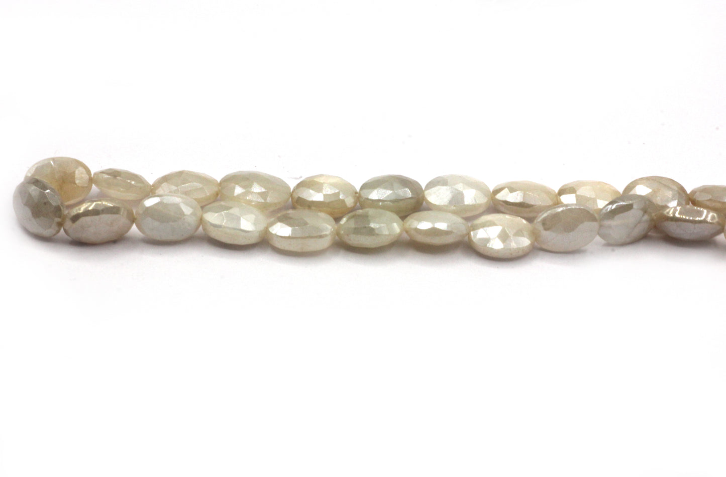 Mystic Moonstone Gemstone Beads Faceted Oval