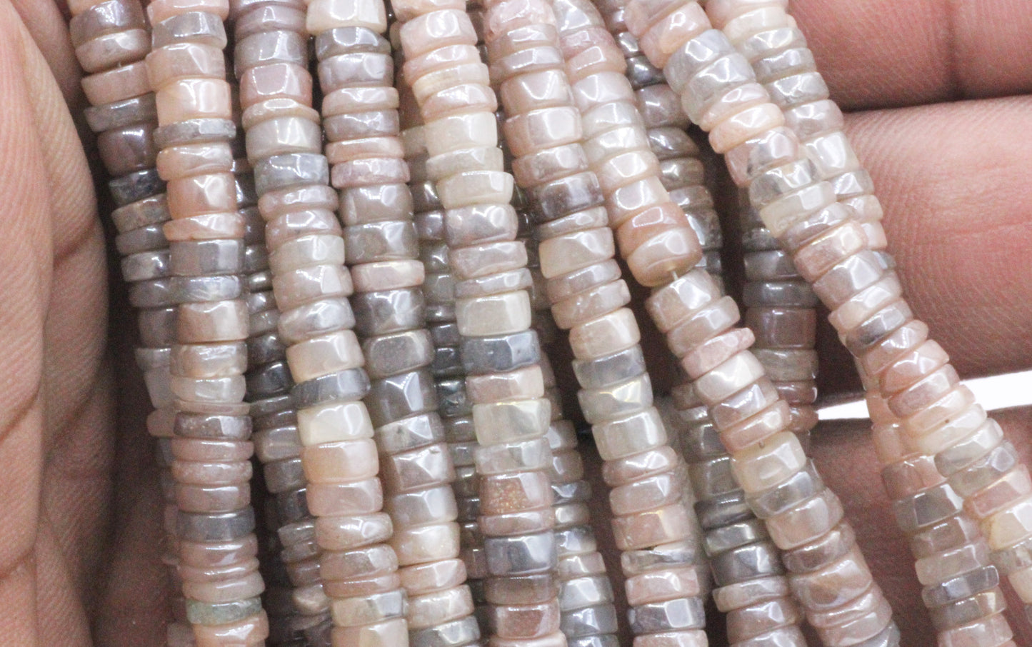 Mystic Moonstone Beads Smooth Heshi, Smooth Tyre
