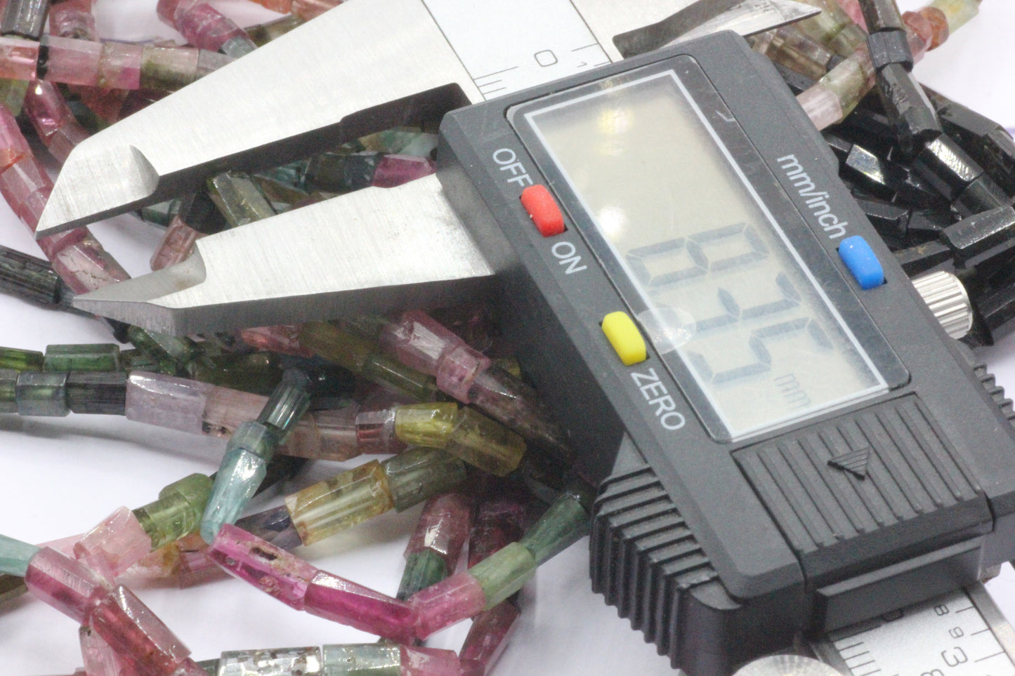 Tourmaline Faceted Tube Beads