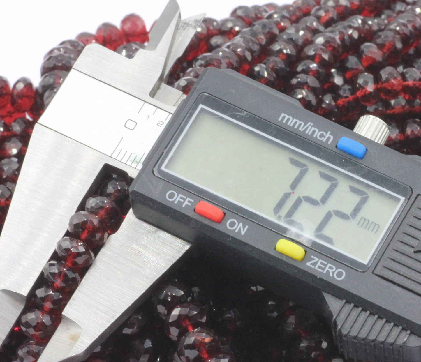 Garnet Faceted Roundel Beads