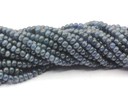Sapphire, Blue Sapphire Smooth Roundel Beads, Natural Blue Sapphire
