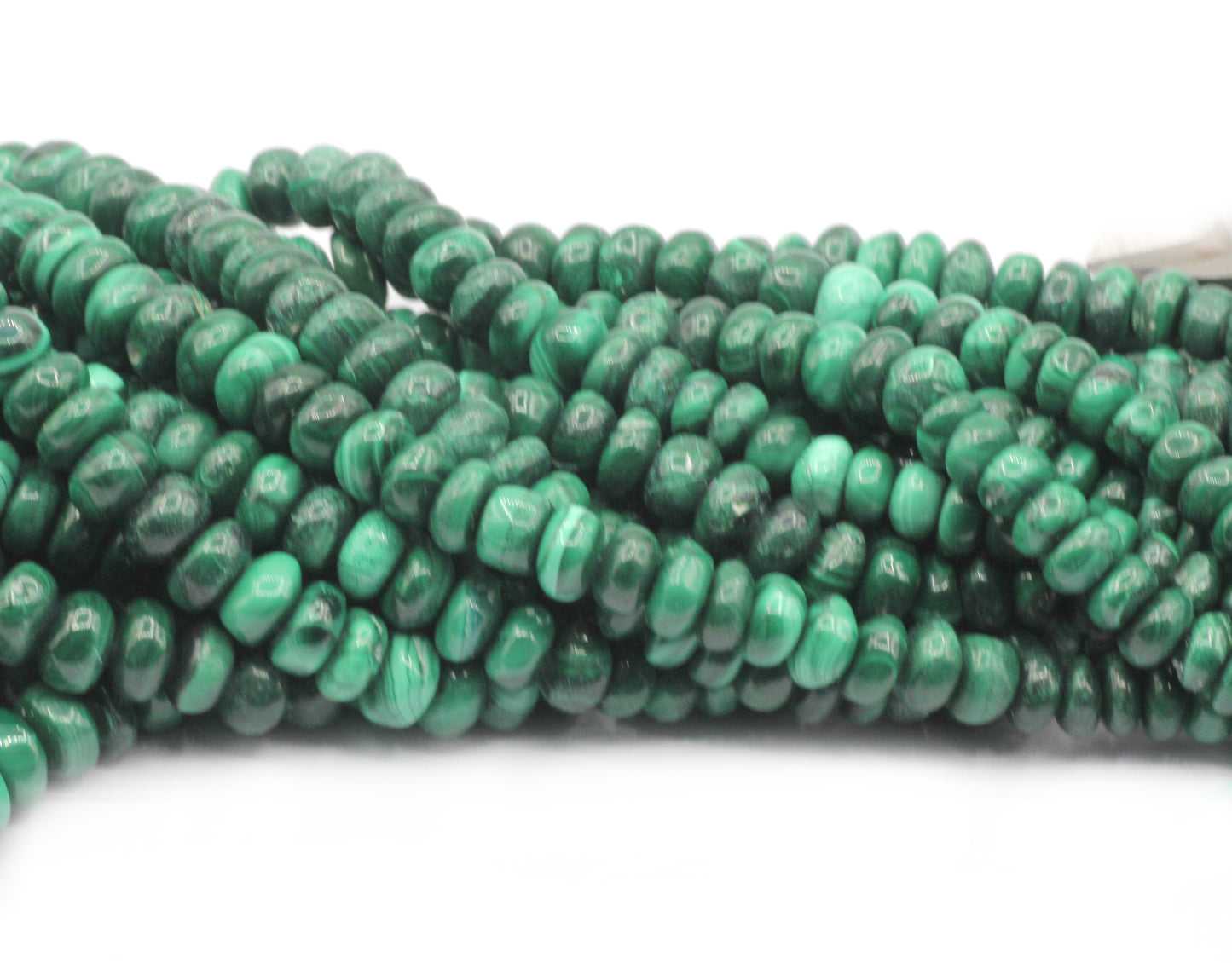 Malachite Smooth Roundel Beads