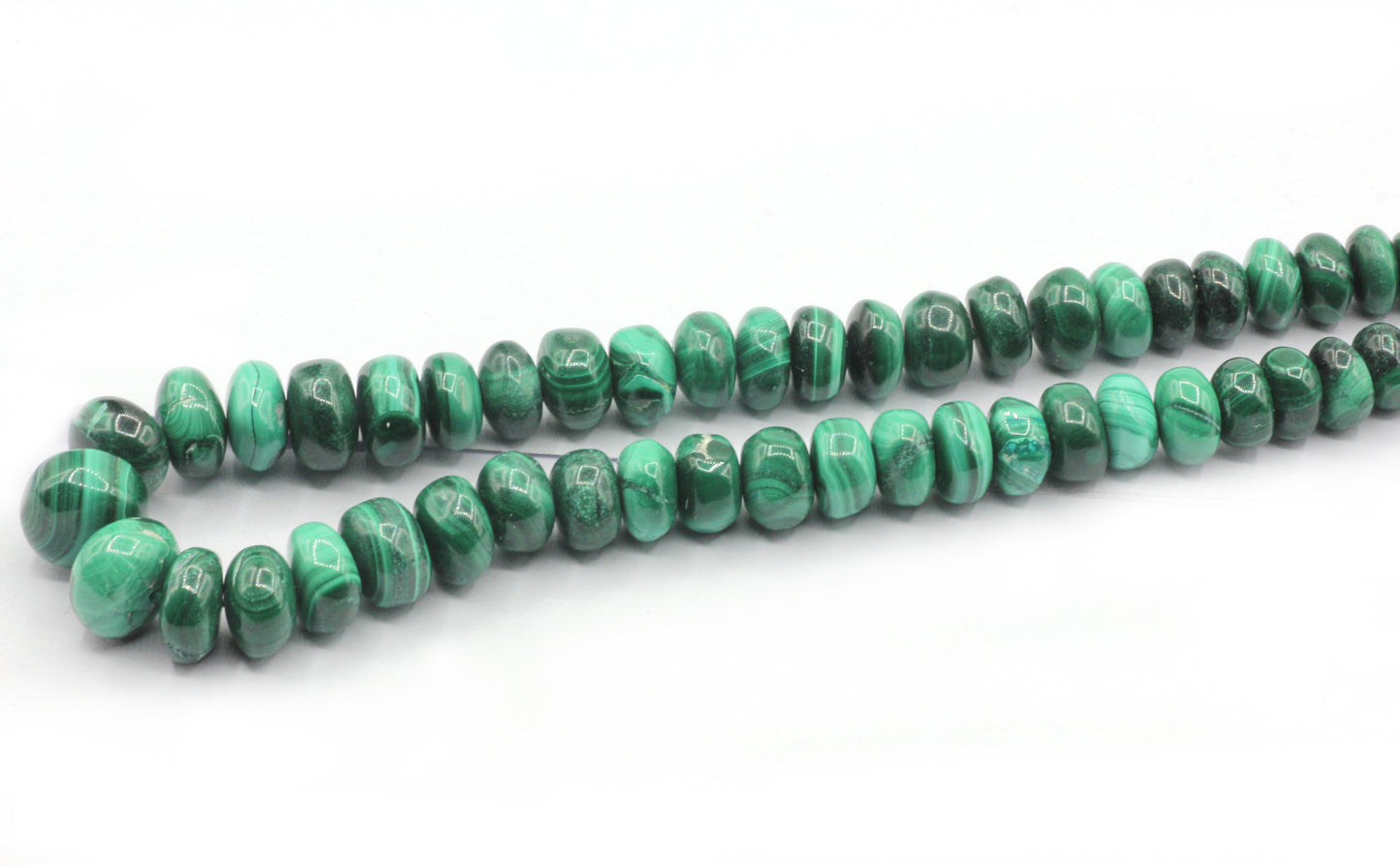 Malachite Smooth Roundel Beads