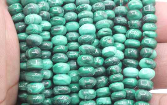 Malachite Smooth Roundel Beads