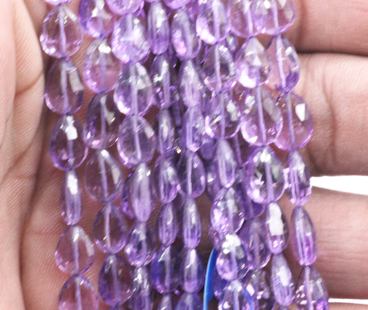 Amethyst Faceted Drop Beads