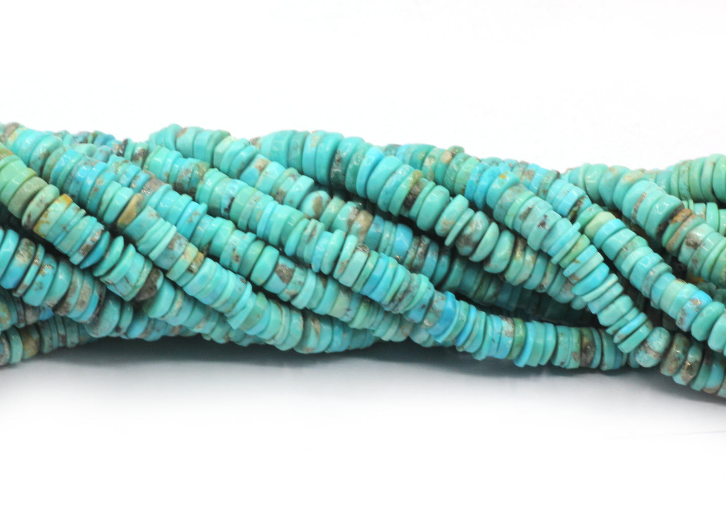 Turquoise Smooth Heshi,Donut, Tyre Beads