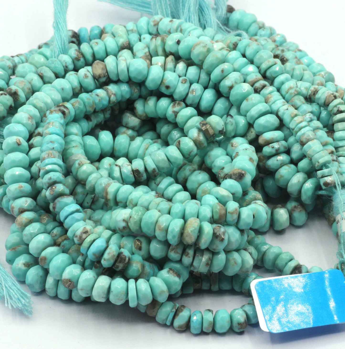 Turquoise Faceted Roundel Beads
