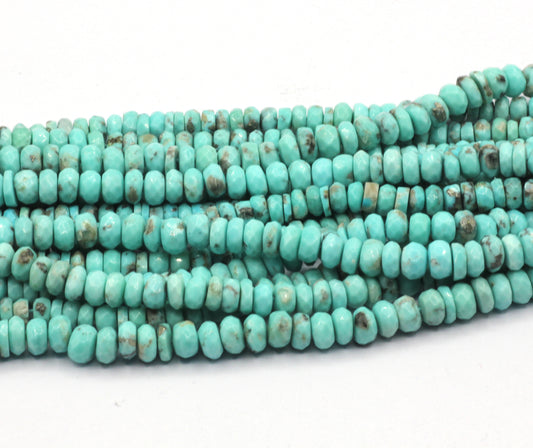 Turquoise Faceted Roundel Beads