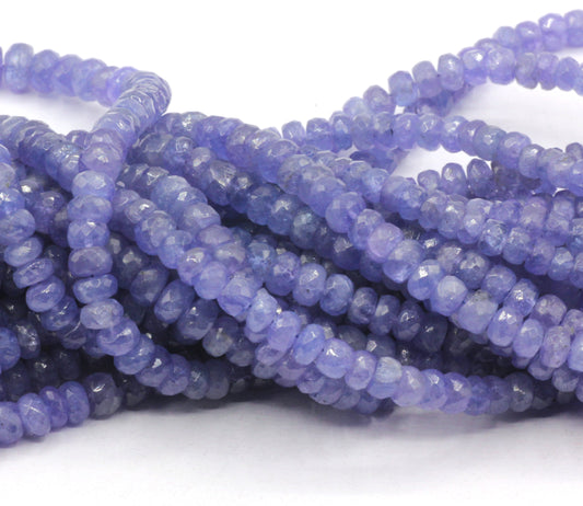 Tanzanite Faceted Roundel Beads