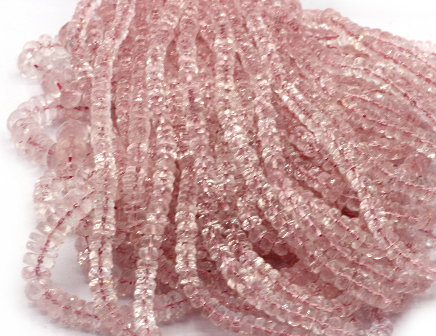 Morganite Aquamarine Beads Faceted Heshi, Faceted Donut, Faceted Tyre