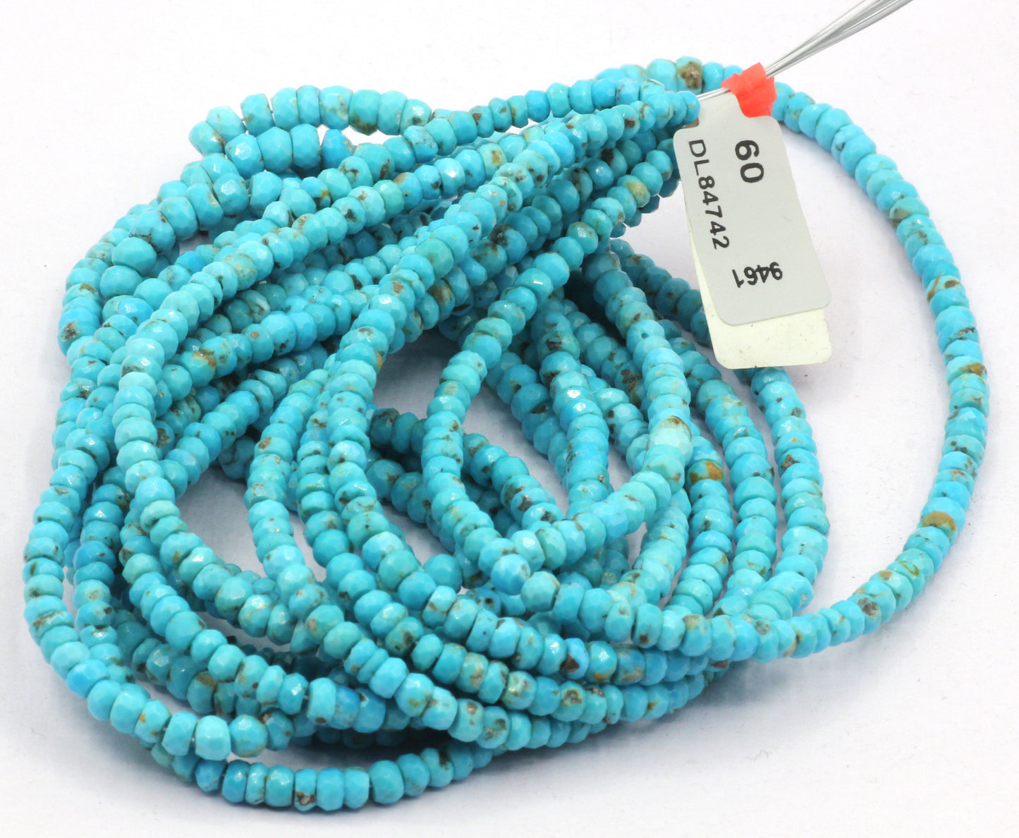 Turquoise Faceted Roundel Beads