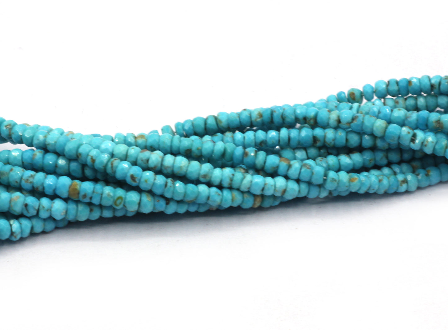 Turquoise Faceted Roundel Beads