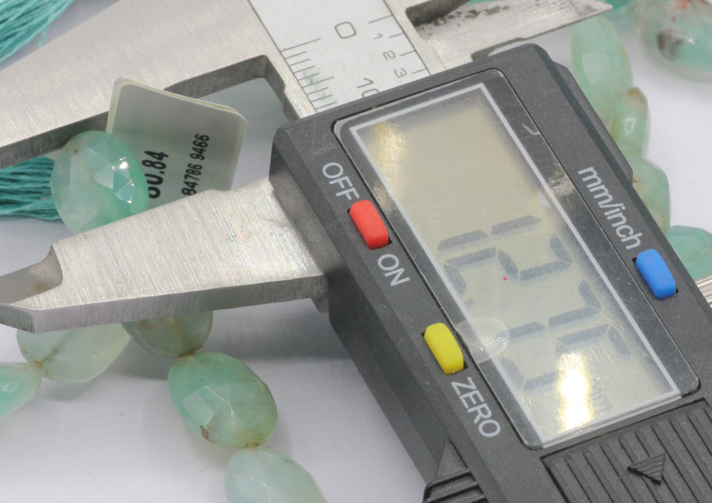 Aqua Chalcedony Faceted Oval Beads