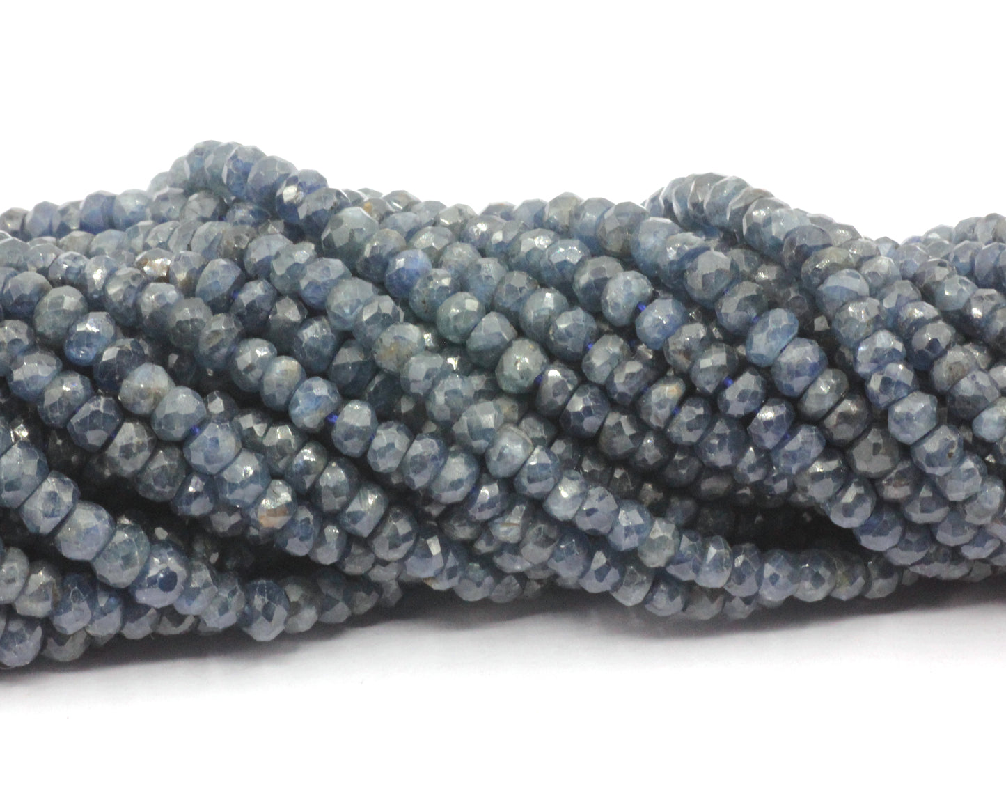 Sapphire, Blue Sapphire Faceted Roundel Beads, Natural Blue Sapphire