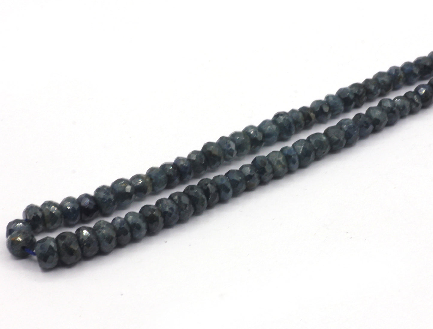 Sapphire, Blue Sapphire Faceted Roundel Beads, Natural Blue Sapphire