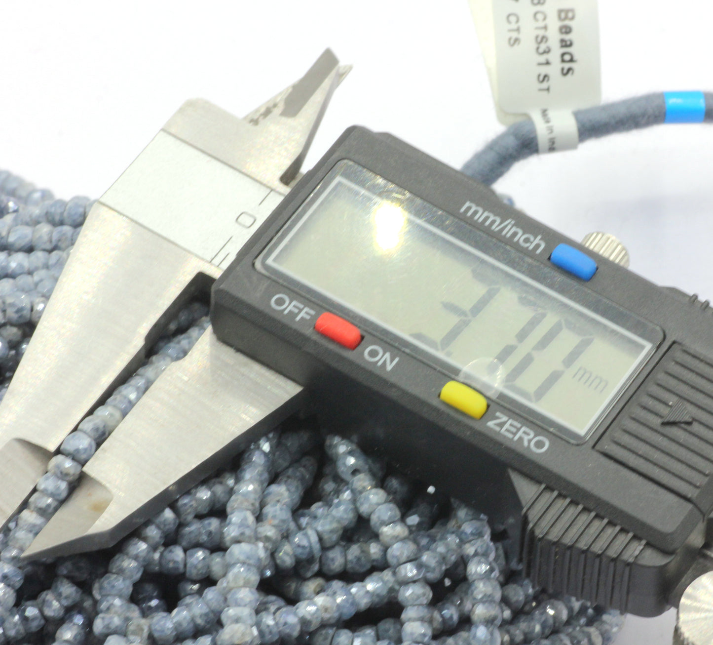 Blue Sapphire Faceted Roundel Beads