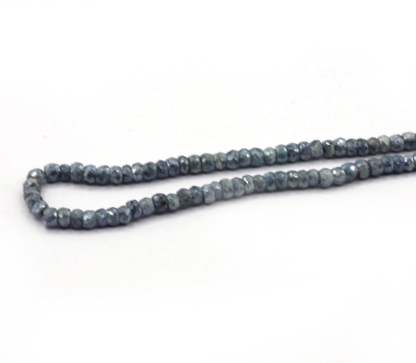 Blue Sapphire Faceted Roundel Beads