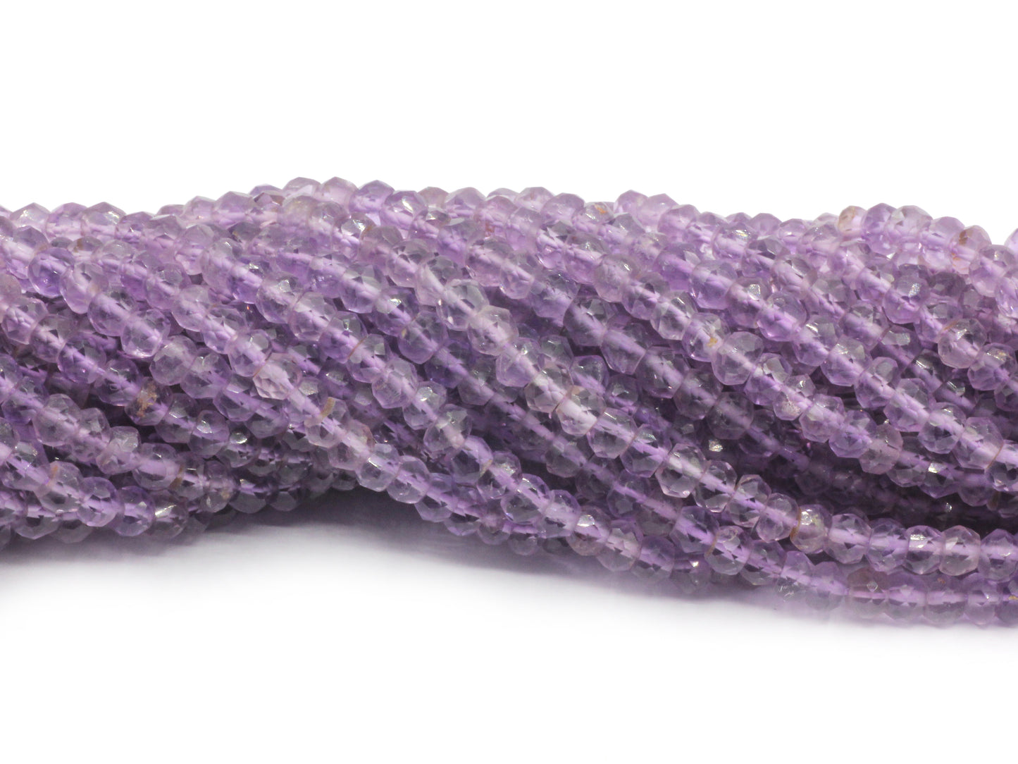 Pink Amethyst Faceted Round Beads