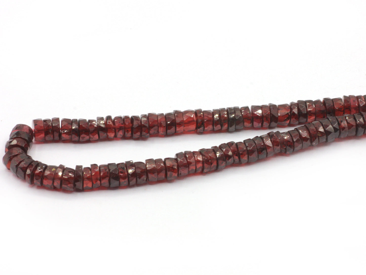 Garnet Beads Faceted Heshi, Faceted Donut, Faceted Tyre