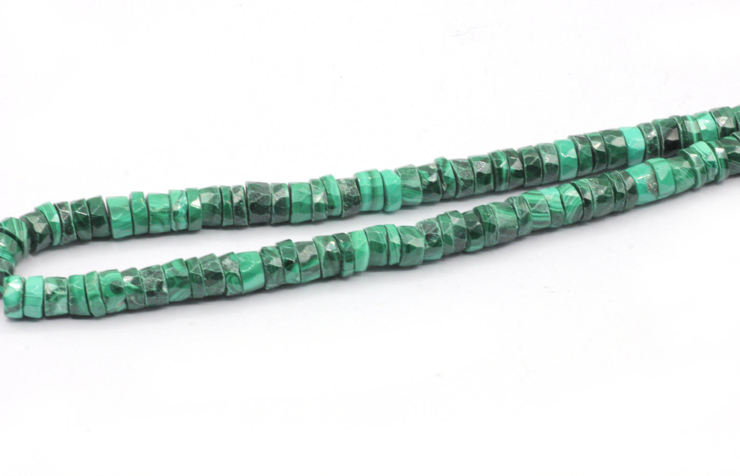 Malachite Beads Faceted Heshi, Faceted Donut, Faceted Tyre