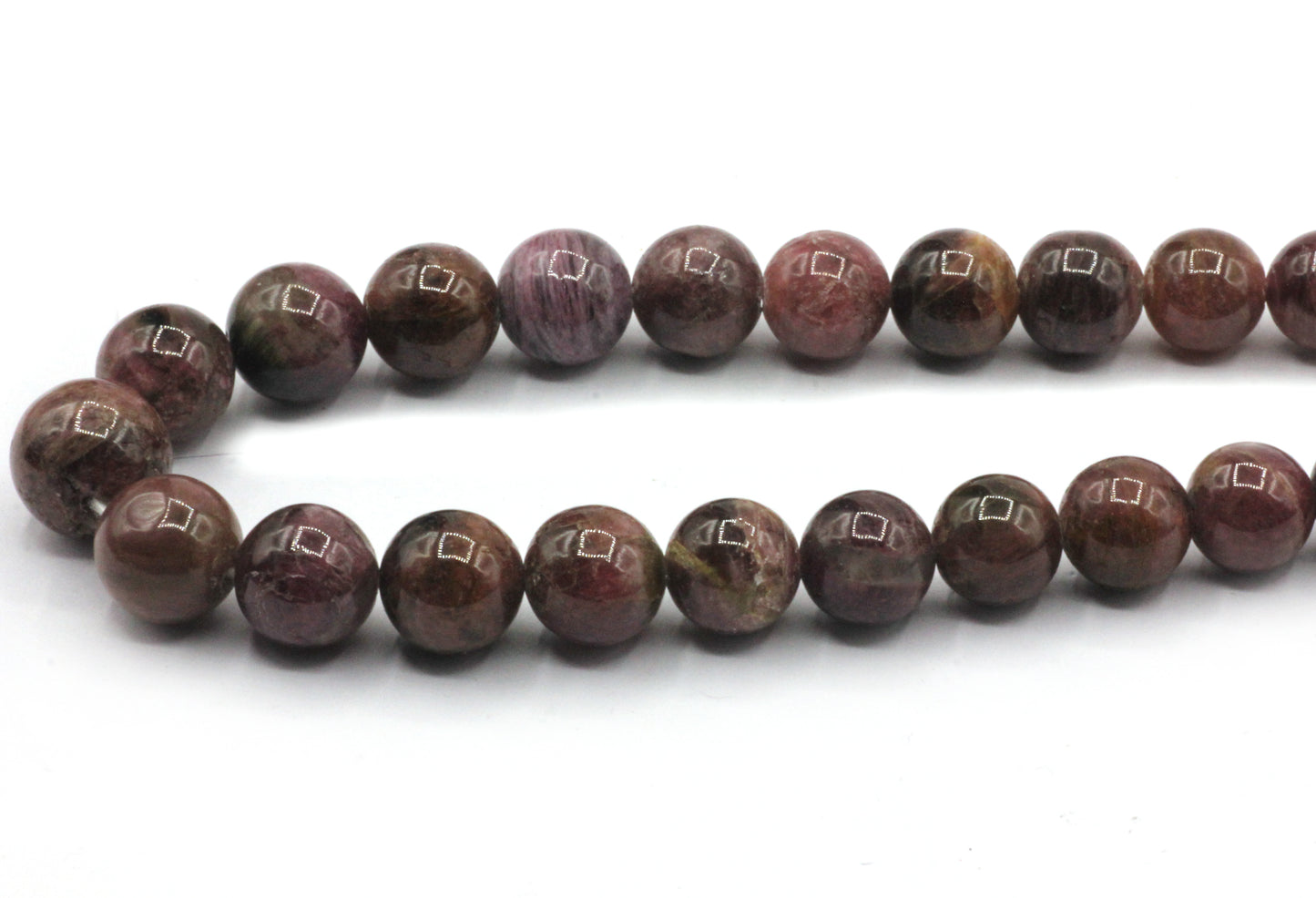 Pink Tourmaline Smooth Round Beads, Natural, 9-12 mm Graduated Size