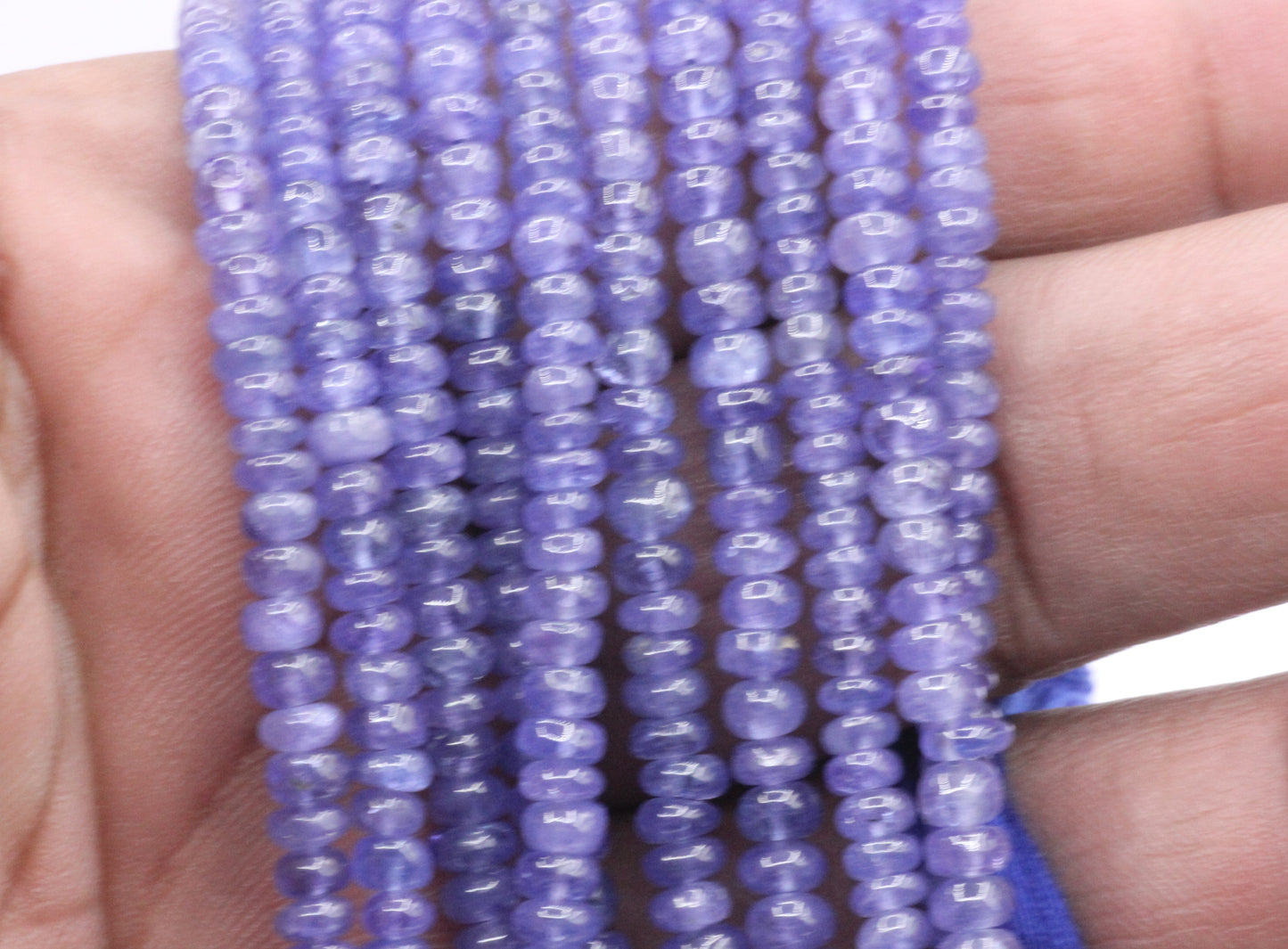 Tanzanite Smooth Roundel Beads